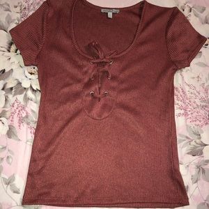 NWOT Charlotte Russe Rose Gold Top